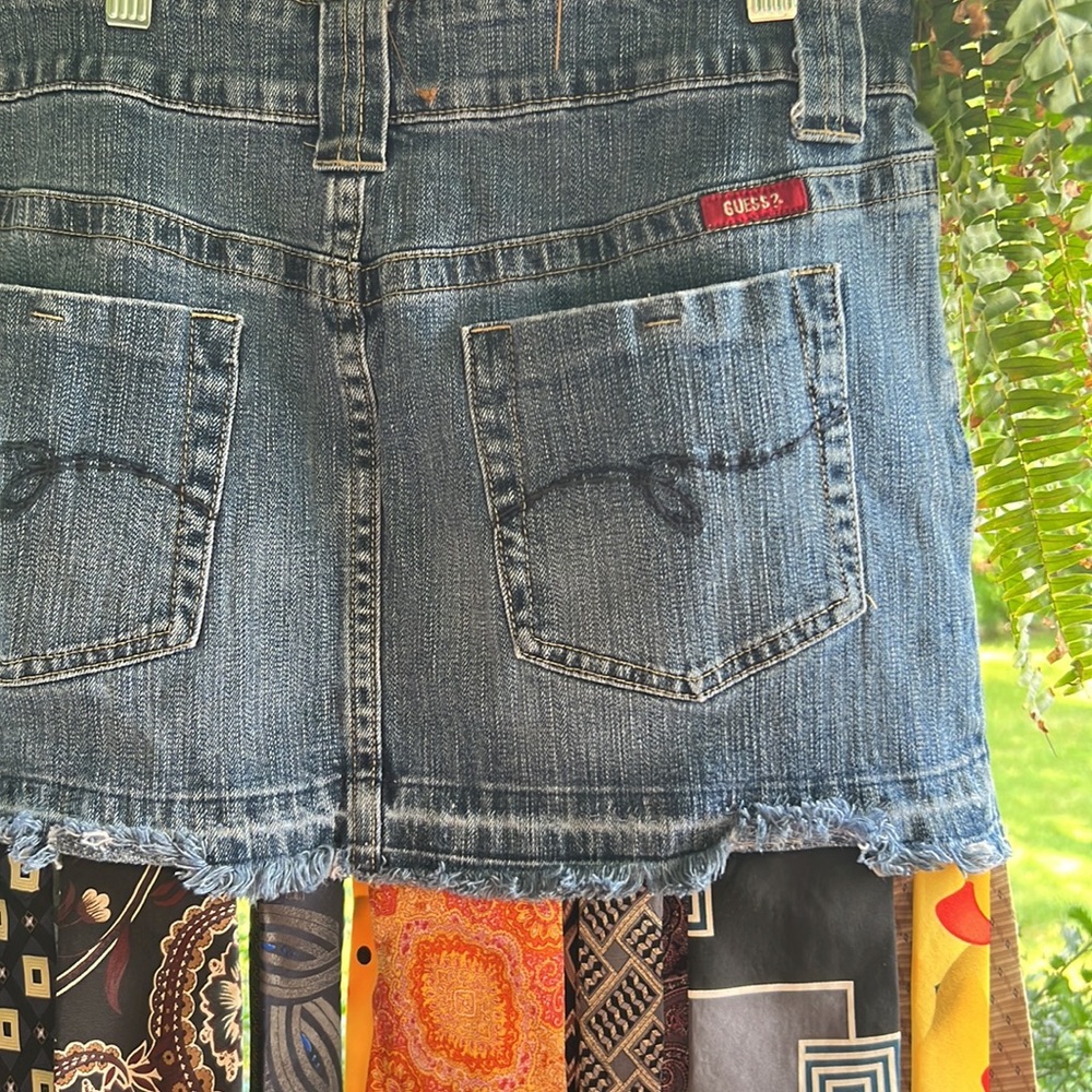 DENIM TIE SKIRT - Picture 6 of 8